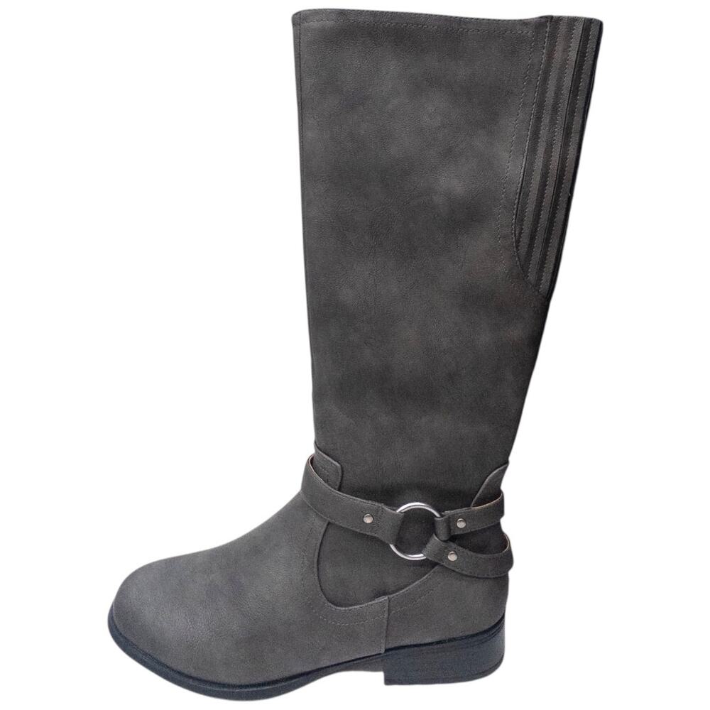 LifeStride Women's Gray Tall Ridding Boots Knee High size 9 Wide X-Felicity